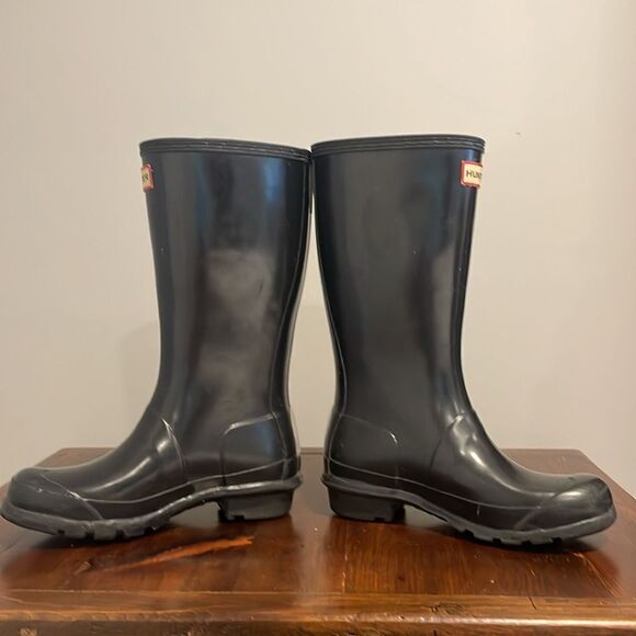 HUNTER Kids Boots 12” Original Gloss Black Size US 3 B / 4 G - Picture 6 of 12